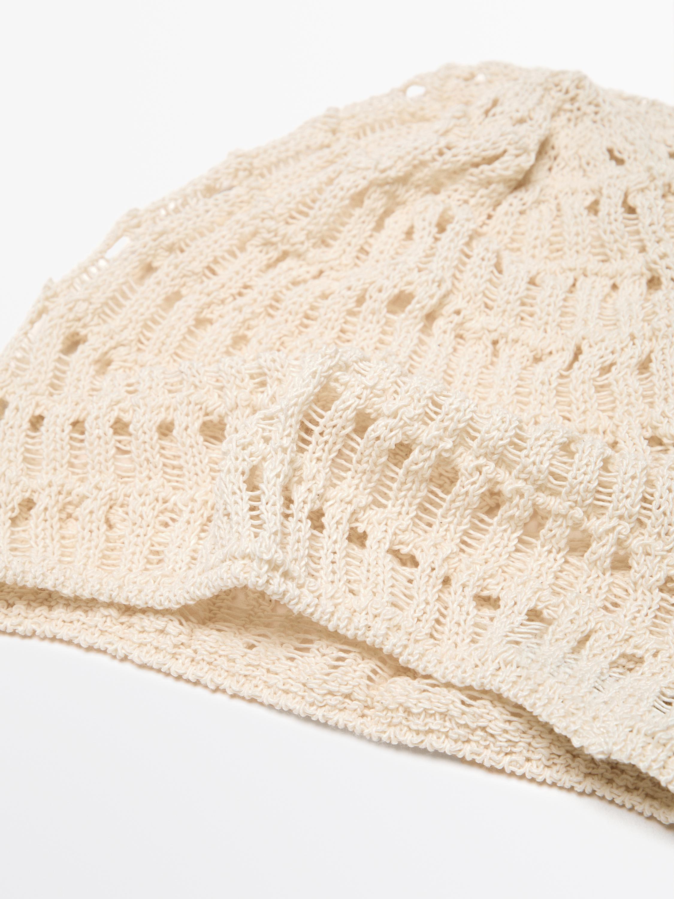 Openwork crochet hat